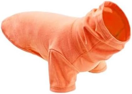 Gooby Turtle Neck Microfiber Stretch Fleece - Flamingo, X-Large - Warm and Light Extra Layer for Small Dog and Medium Dog