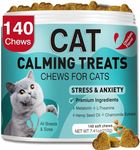 MNQAXZ Cat Calming Treats, Calm Chews for Cats Pet Treats for Travel Boarding Foster Care Veterinary Visits Relieve Anxiety Prevent Bites by Cats Soothing for Indoor Kitten 7.41 OZ