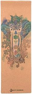 Shakti Warrior Samskara Cork Yoga mat - Artist Designed, Premium eco Friendly mats, Non Slip, Non Toxic, Great for Regular & Hot Yoga, Pilates and Workouts (72 inch x 24 inch x 3mm Thick)