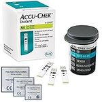 Accu Check Instant Blood Glucose Test Strips 50 Test Strips + Free Tetra-Sole™ 50 Alcohol Wipes (50 Test Strips + 50 Alcohol Wipes)