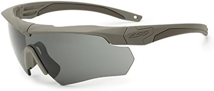ESS Sunglasses Crossbow One Anti Fog Eyeshield Terrain Tan with Smoke Gray Lens
