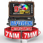Sewer Camera, Self Leveling Drain Camera 65ft with Meter Counter, 7mm Thick Cable, 9" HD Screen 1080P Plumbing Cameras Snake with Light, 5100mAh Battery Duct Pipe Video Inspection Cam DVR 32GB