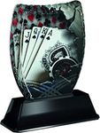 Trophy Monster Iceberg Poker Award Free Engraved Plate | Bulk Trophies Deal | for Clubs & Leagues | Made from Printed Acrylic (3 sizes) (180mm)