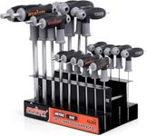 HORUSDY 18-Piece T-Handle Allen Key Set | Metric (1.5mm-10mm) & Imperial (1/16"-3/8") | Chrome Vanadium Steel