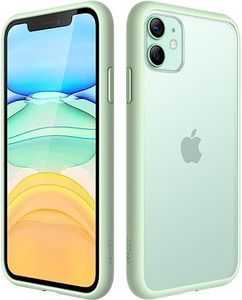 JETech Matte Case for iPhone 11 6.1-Inch, Shockproof Military Grade Drop Protection, Frosted Translucent Back Phone Cover, Anti-Fingerprint (Green)