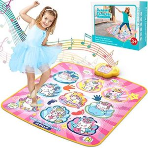 Purpledi Alfombrilla de Baile de Unicornio para Niños y Muchachos - Almohadilla con Música para 3-12 Años con 5 Modos y Material Suave Antideslizante