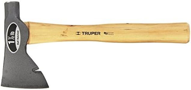 Truper 30516 1-1/2-Pound Half Hatched Axe, Hickory Handle, 14-Inch