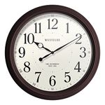 Westclox Analog 20" Quartz Accurate Woodgrain Finish Wall Clock