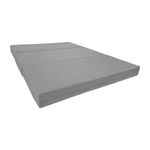 D&D Futon Furniture Trifold Foam Bed, Folding Ottoman Mattress (Gray, Full Size (6 x 54 x 75))