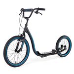 Osprey BMX Scooter | Adult Scooter with Big Wheels, Adjustable Handlebars and Off-Road Calliper Brakes, Black