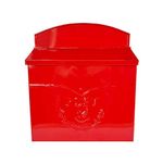 Chelsea Classic Metal Post Mailbox, Vintage European Design, Powder Coated Maximum Rust Protection, 11.5 x 5 x 13, Red, MB-6945 by North American Country Home