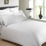 Trance Home Linen Microfibre King Size Duvet, 100 X 108 Inch And Duvet Cover, 102 X 110 Inch (White, 1 Duvet + 1 Duvet Cover), 200 tc