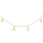 Eras Necklace, Inspired Letter Pendant Necklace Album Gift Jewelry Tour Concert Outfit for Women Girls Fans Music Lover (Gold)