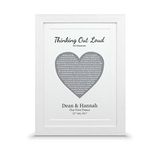 Personalised heart song lyrics print | Wedding anniversary first dance gift