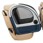 PetSafe Collapsible Dog Travel Crate - Foldable and Portable Dog Crate for Cars - for Pets Up to 60lbs - Secures to Seat, Pop-Up Metal Frame, Mesh Zipper Windows, Removable, Washable Fleece Liner