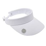 Surprizeshop Womens Golf Visor | Telephone Wire | Built in Magnet | Hand Enamelled 25mm Ball Marker | Rigid Peak | Multiple Colours | Golf Visor | Tennis Visor White