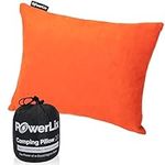 POWERLIX Camping Pillow - Memory Foam Washable/Inflatable Camp Pillow for Backpacking Hiking Camping Picnic,Travel Pillow for Airplanes,Compressible Backpacking Pillow,Machine Washable Cover