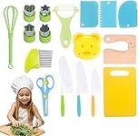 17Pcs Wooden Kids Kitchen Knife, Ki