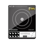 Cadlec CookEase 2000W Induction Cooktop | Feather Touch Control | 7 Preset Menus | Auto Cut-Off | High Power Induction Stove | BIS Approved | Black | 2-Year Warranty