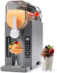 Slushie Machine No Ice Needed, Slushy Machine for Home, Frozen Drink Maker with 6 Preset Programs for Margaritas, Frappés, Milk Shake and More, LED Display, Auto Clean, Grey, 1 Pack+6 Modes
