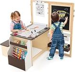 HONEY JOY Easel for Kids, Wooden Ar