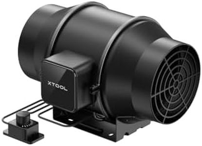 xTool 6'' 410 CFM Inline Duct Fan for xTool F1 Ultra, M1, P2 S1, D1 Pro and Most Other Laser Cutter, Inline Duct Fan Fresh and Quiet Cutting, Laser Engraver Accessory