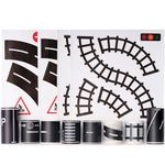 YUBX Road Tapes & Curves Stickers Set 8 Rolls Black Highway Tapes Traffic Decorative Masking Tape for Toy Cars, Vehicles Kits, Kids Party Gifts