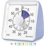 Secura 60-Minute Visual Timer, Classroom Classroom Timer, Countdown Timer for Kids and Adults, Time Management Tool for Teaching (Purple & Purple)