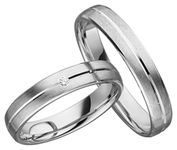 Celik Silver Wedding Rings 925 Sterling S002 (Price Per Pair)