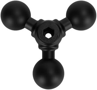 VINmounts Aluminum Three 1.5" Ball Mount Base, Compatible with RAM Mounts C Size 1.5 Inch Ball Double Socket Arm