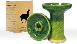 ALPACA BOWL Premium Ceramic Hookah Bowl Made Rook – Hookah Head Bowl Premium Shisha Bowl Phunnel Hookah Bowls for Smoking with Hookah - Hookah Top Bowl (Greeny)