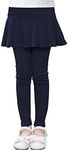 BOOPH Little Girls Footless Leggings with Tutu Skirts Pants 4-5T D-Navy