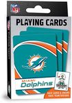 MasterPieces - NFL Playing Cards, Officially Licensed Miami Dolphins Football Deck, Family Games for Adults and Kids, Standard Index