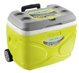 Pinnacle's Prudence Chiller Ice Box 30 LTR : Ice Cube Box with Wheels | Upto 72hrs Ice Retention | Fits 36 Cans |Ice Box for Car | Insulated Cooler Box for Travelling | Leakproof & BPA Free (Lime)