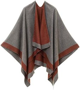 MELIFLUOS DESIGNED IN SPAIN Poncho Estola Capa para Mujer: Chal Elegante para Primavera Otoño e Invierno (PC02-17)