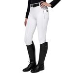 Rovadik Horse Riding Breeches with Sillicon - Better Grip - Comfortable and Stretchable-Suitable for Horse Riders- Unisex (White) (in, Numeric, 30, Regular, White)