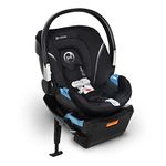 Cybex Aton 2 Slim Fit Ultra Lightweight Infant Car Seat with SensorSafe Technology - Load Leg - Lavastone Black