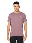 TECHNOSPORT Men's Slim Fit Polyester Solid Athleisure Crew Neck T-Shirt with Half Sleeve, Moisture Wicking and Quick Dry (MTOR10FIG_Fig_XL)