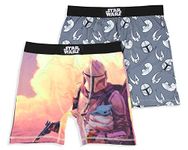 Star Wars Mens' The Mandalorian 2 Pack Boxers Underwear Boxer Briefs (XXX-Large) Grey