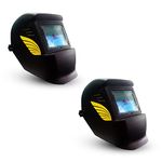 Robustt Welding Helmet with a Front-Flip Light Weight Protective Head Screen for Welding and Industrial Use (Pack of 2)