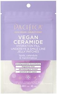 Pacifica Beauty Vegan Ceramide Hydrating Under Eye and Smile Line Jelly Patches, Skincare, Fine Lines, Wrinkles, Puffy Eyes, Anti Wrinkle Patches, Sensitive Skin, Fragrance Free, Face Care (4 Pieces)