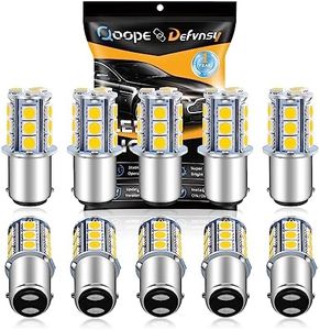 Qoope Warm White 3000K 1142 LED RV Camper Interior Bulb,1076 LED Motorhome Lamp, BA15D Boat Marine Yacht Light, 12V 18SMD Double Contact Bayonet Trailer Light,#90 Yard landscape Bulb (10 Pack)