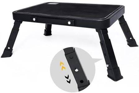 3 Levels Adjustable Folding Step Stool,Foldable RV Step Stool,Safer Metal Stepping Stool for Adults and Seniors,Sturdy and Stable,150kg Capacity,for Bedroom,Kitchen,Office,SUV and More Use