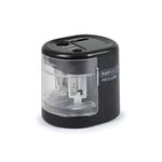 Rapesco 1449 PS12-USB Automatic/Electric Pencil Sharpener with USB or Battery (not Included) Charging, Black