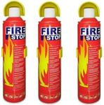 VOILA Aluminium 500 ml Fire Extinguisher Spray with Stand Pack of 3