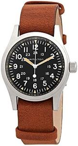 Hamilton Khaki Field Hand Wind Black Dial Men's Watch H69439531, Brown, 38 mm, Mechanical