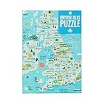 1000-piece Blue UK Map British Isle