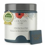 Country Chic All-in-One Chalk Paint for Furniture, Cabinets, Home Decor, Eco-Friendly, Matte Finish, Built-In Primer & Top Coat for Wood, Metal - Starstruck (Navy Blue) - 4 oz (118 ml)
