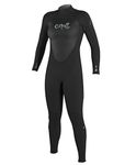 O'Neill Wetsuits Womens 3/2 mm Epic Full Suit, Black/Black/Black, 8