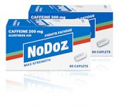 NoDoz Maximum Strength Alertness Aid 60 ct Caplets, Twin Pack